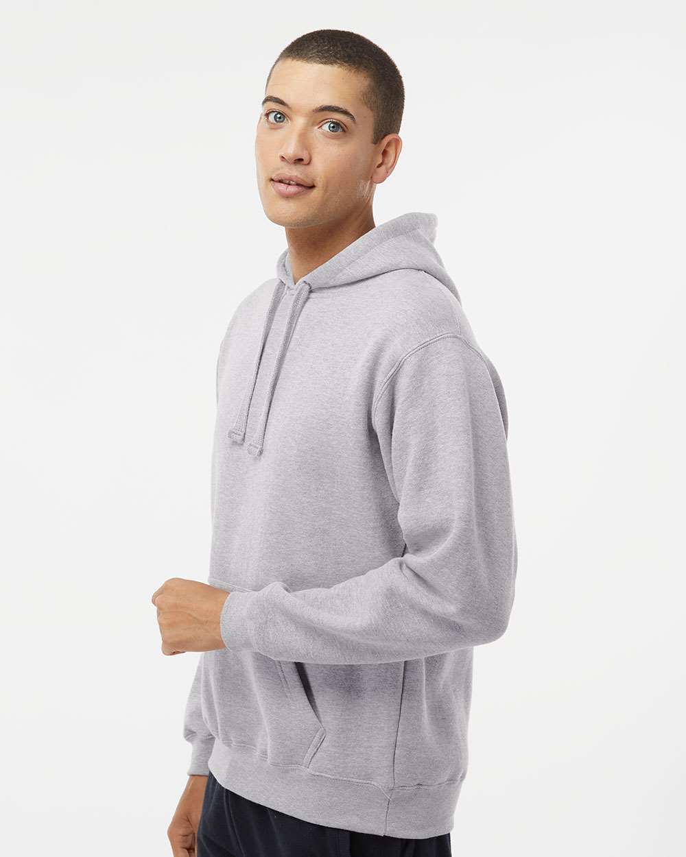 Men's Premium Hooded Sweatshirt - OnModelSide - B22228582 - Oxford