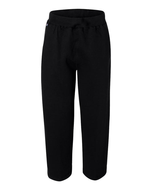 Men's Premium Open-Bottom Sweatpants - Front - B23428503 - Black