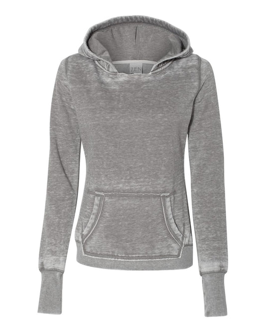 Women's Zen Fleece Hooded Sweatshirt - Front - B20328092 - Cement
