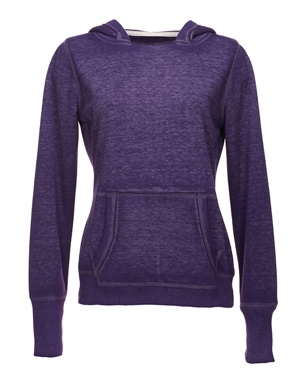 Women's Zen Fleece Hooded Sweatshirt - Front - B20328672 - Twisted Plum
