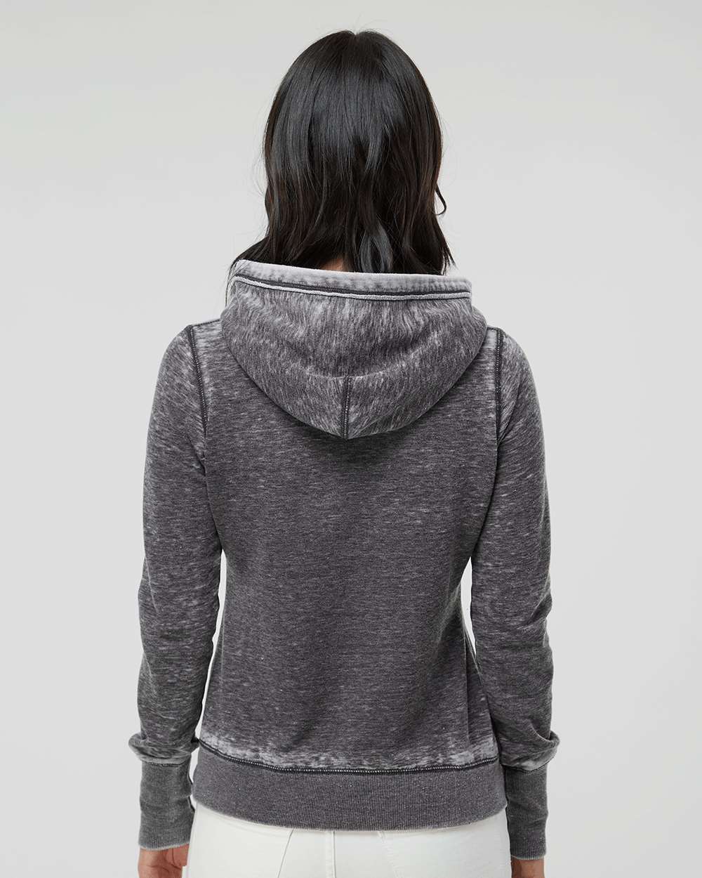 Women's Zen Fleece Hooded Sweatshirt - OnModelBack - B20328132 - Dark Smoke