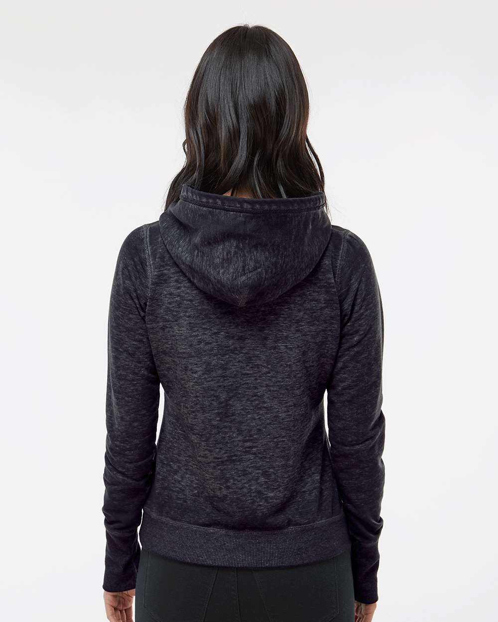 Women's Zen Fleece Hooded Sweatshirt - OnModelBack - B20328502 - Twisted Black