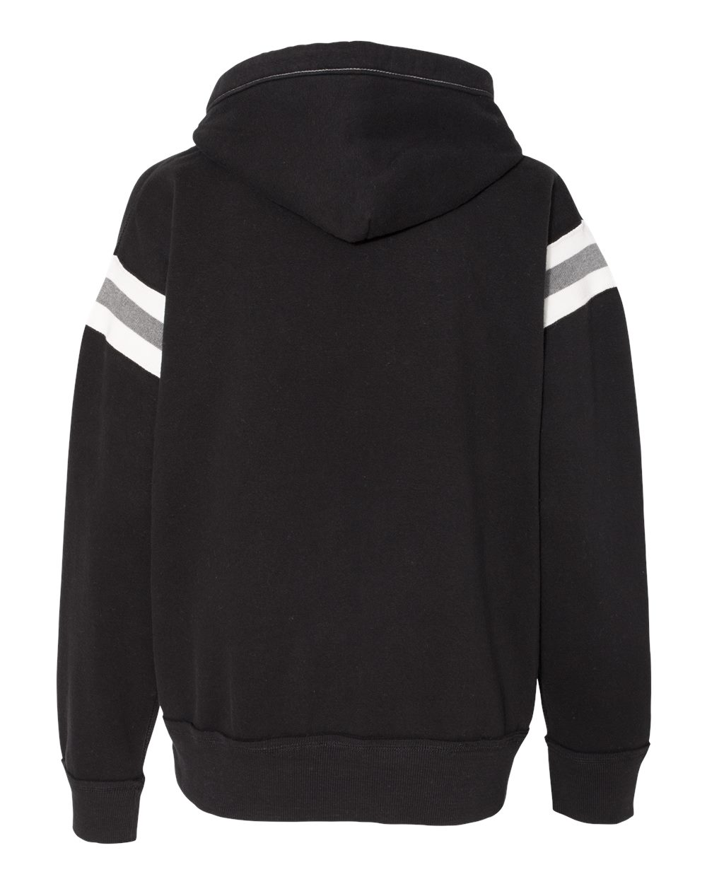 Men's Vintage Athletic Hooded Sweatshirt - Back - B84028503 - Black