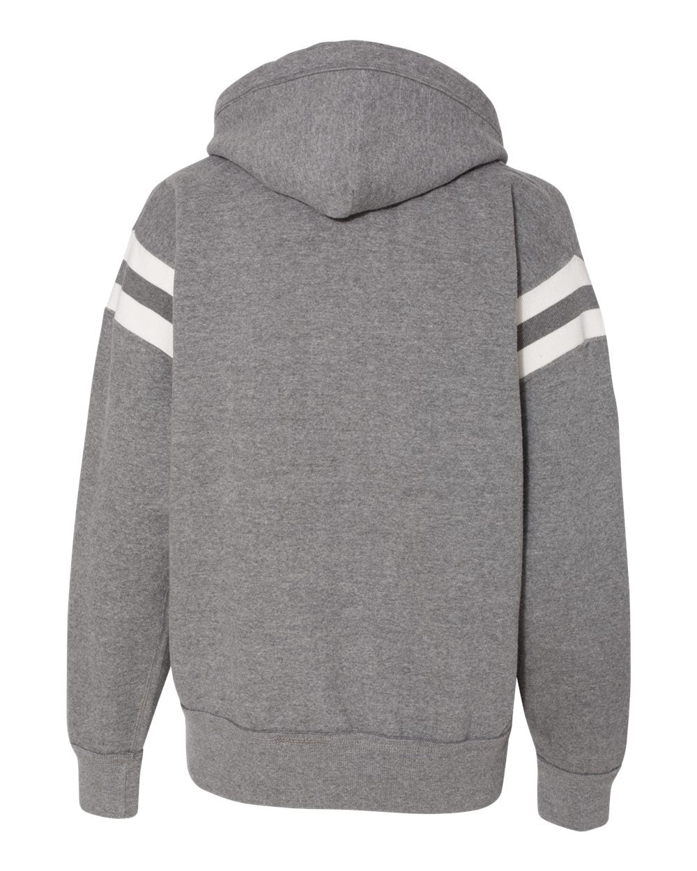 Men's Vintage Athletic Hooded Sweatshirt - Back - B84028513 - Smoke Heather