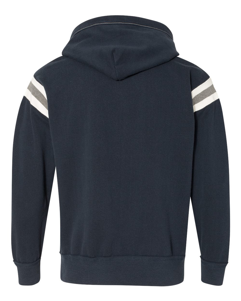 Men's Vintage Athletic Hooded Sweatshirt - Back - B84028653 - Vintage Navy