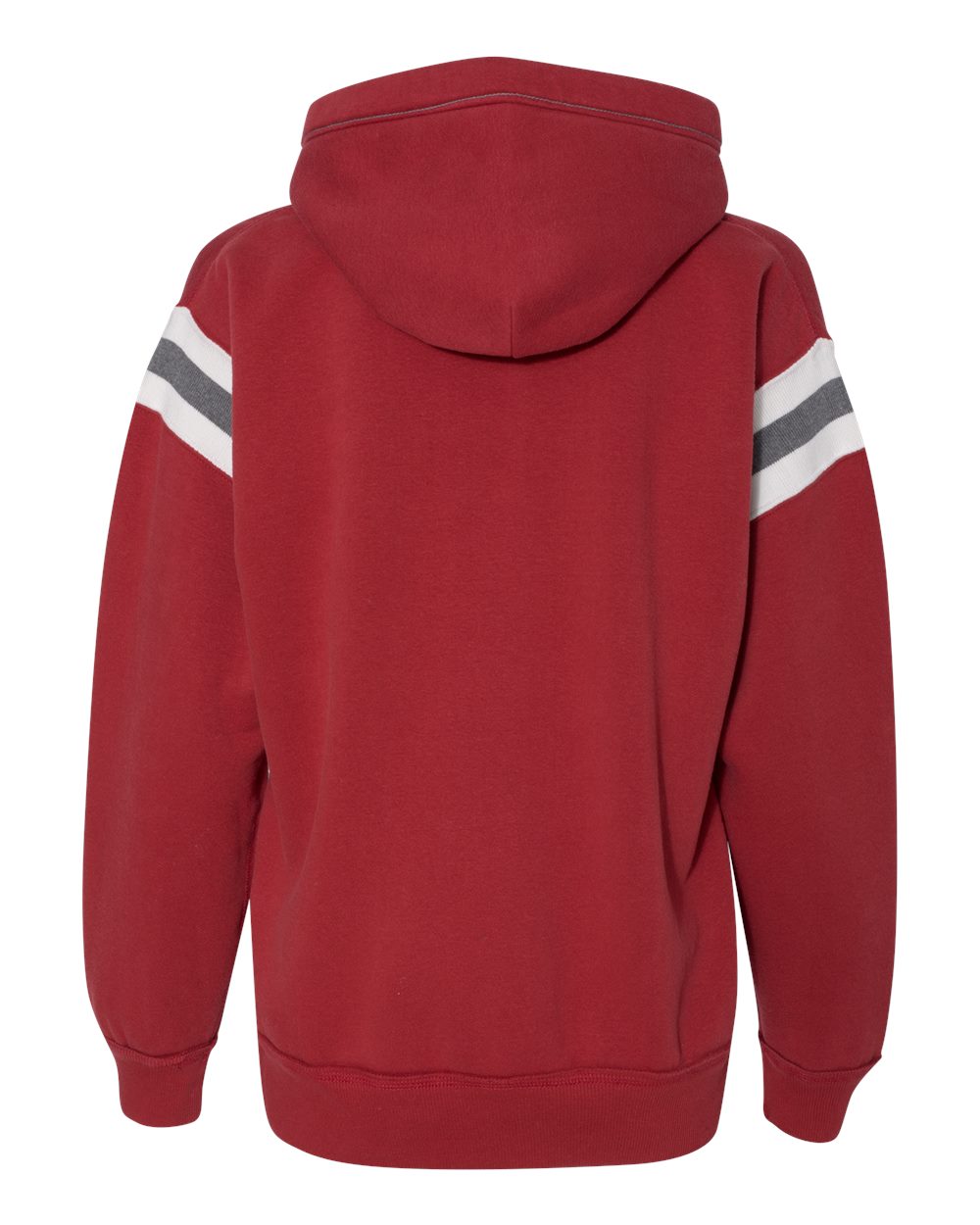 Men's Vintage Athletic Hooded Sweatshirt - Back - B84028703 - Simply Red