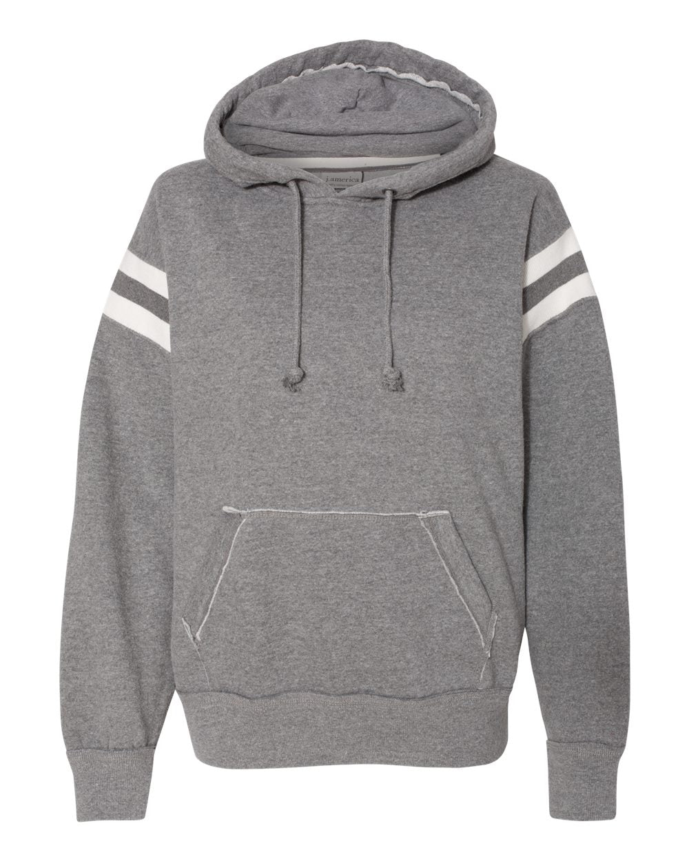 Men's Vintage Athletic Hooded Sweatshirt - Front - B84028513 - Smoke Heather