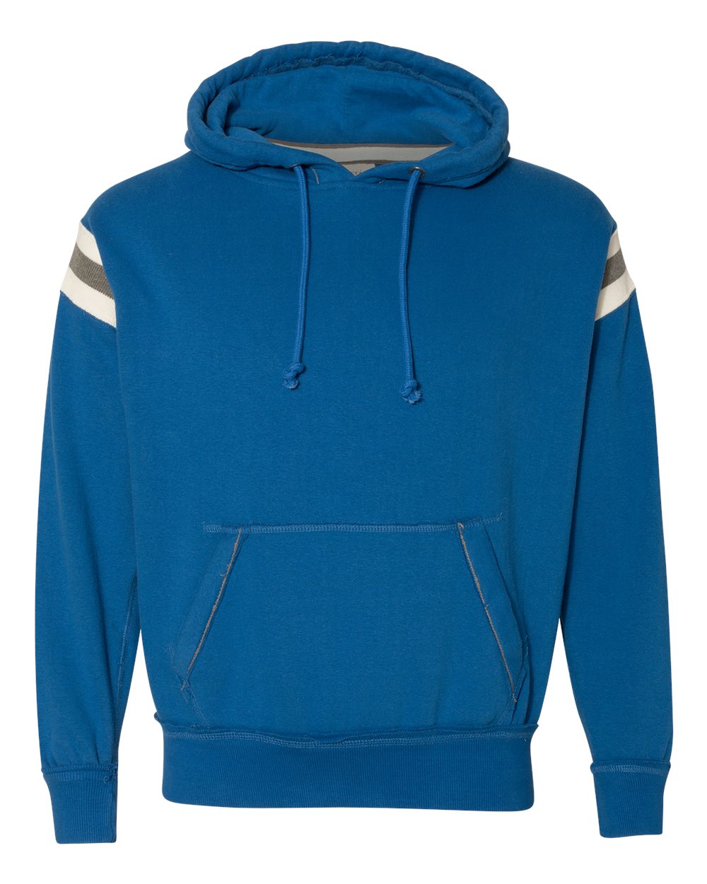 Men's Vintage Athletic Hooded Sweatshirt - Front - B84028753 - Vintage Royal