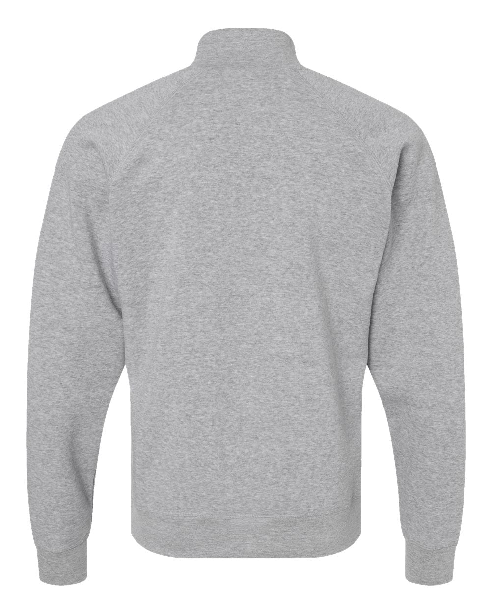 Men's Triblend Quarter-Zip Sweatshirt - Back - B33028358 - Grey Triblend