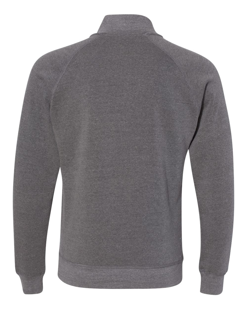 Men's Triblend Quarter-Zip Sweatshirt - Back - B33028518 - Smoke Triblend