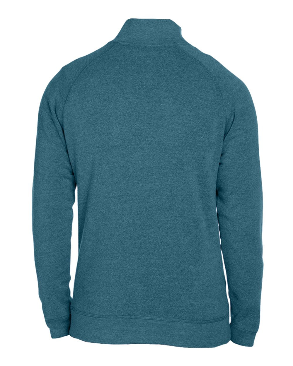 Men's Triblend Quarter-Zip Sweatshirt - Back - B33028598 - Storm Triblend