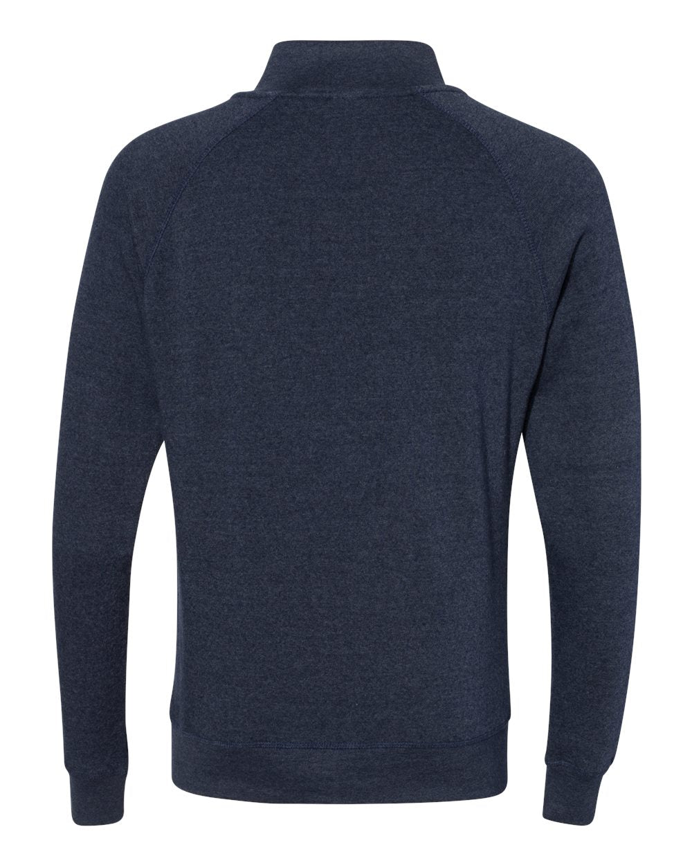 Men's Triblend Quarter-Zip Sweatshirt - Back - B33028658 - True Navy Triblend
