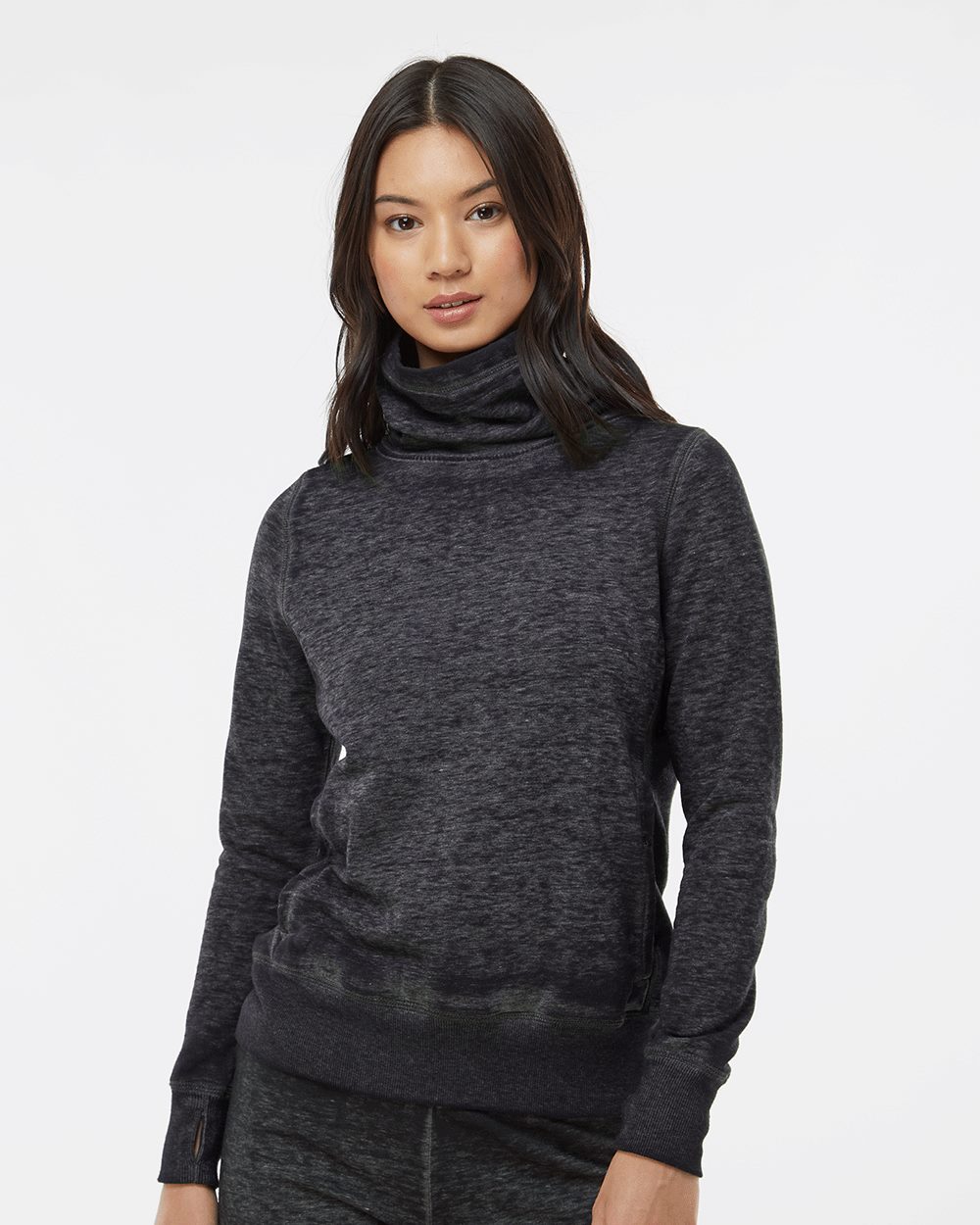 Women’s Zen Fleece Cowl Neck Sweatshirt - styleImage