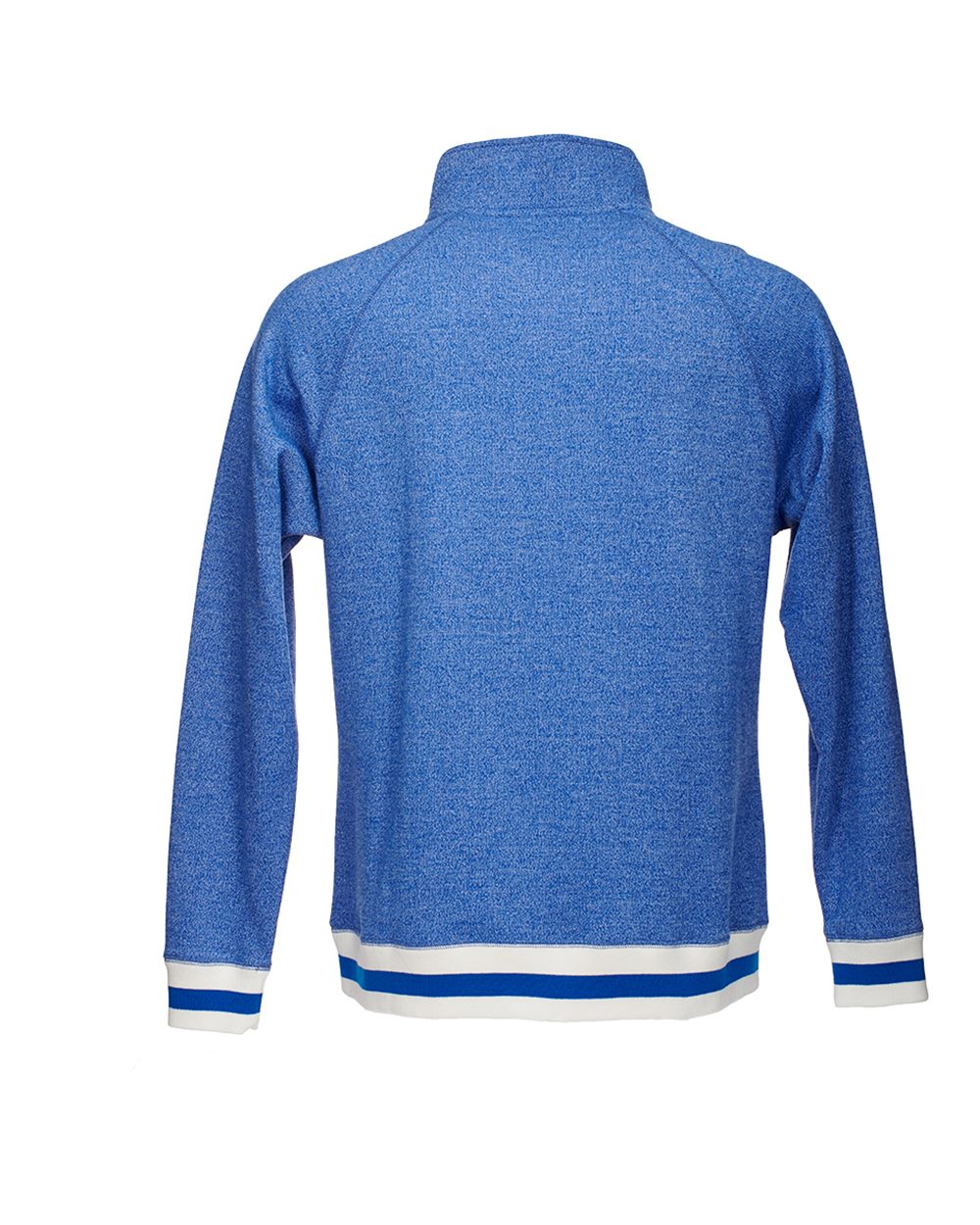 Men's Peppered Fleece Quarter-Zip Sweatshirt - Back - B33428643 - Royal Pepper