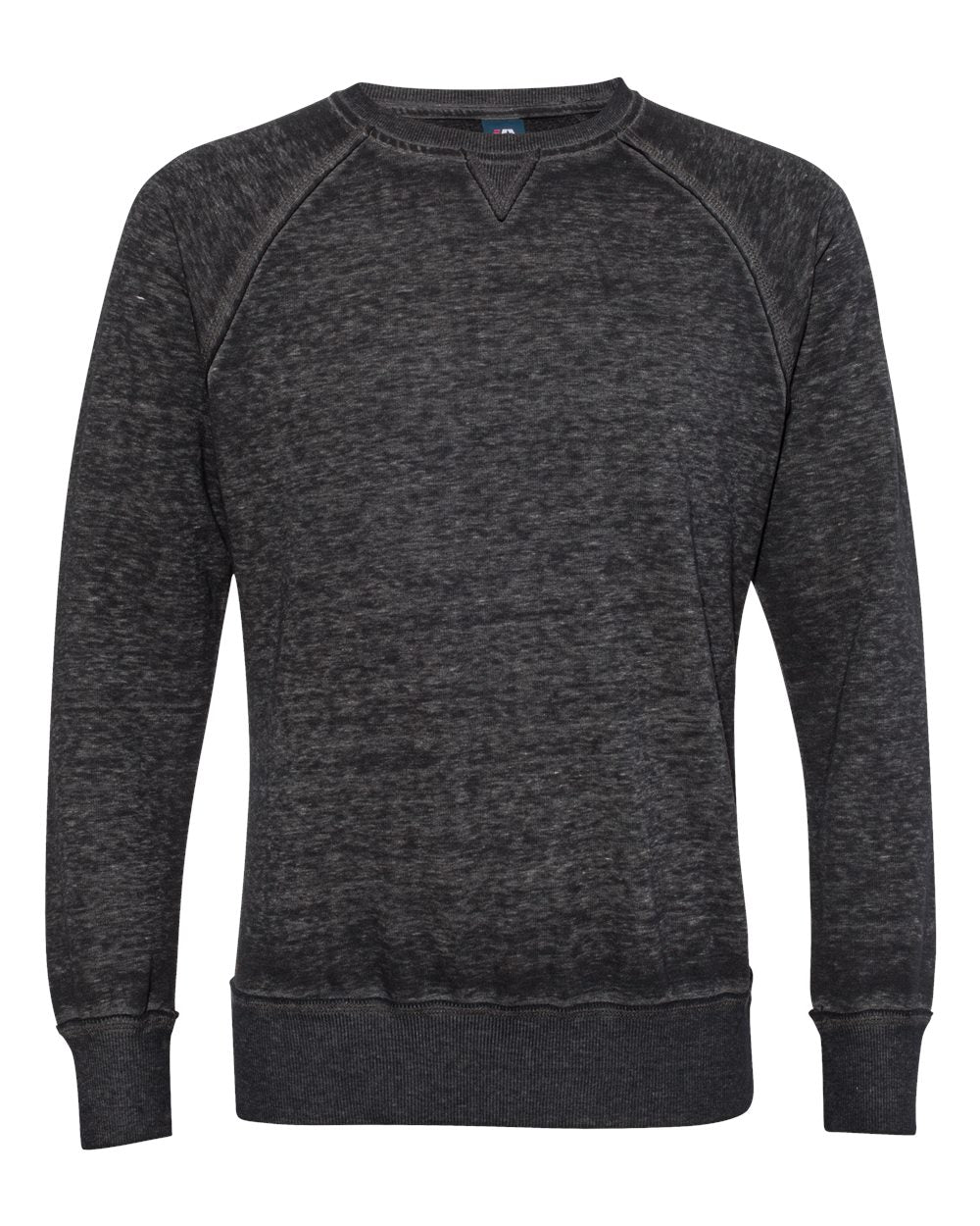 Men's Vintage Zen Fleece Crewneck Sweatshirt - Front - B10528503 - Twisted Black