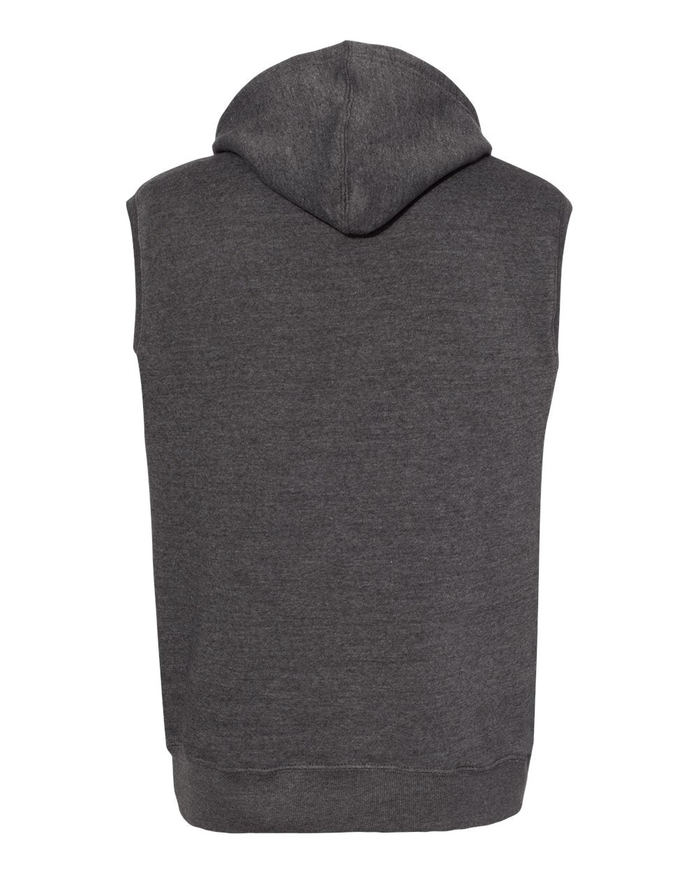 Men's Triblend Sleeveless Hooded Sweatshirt - Back - B11628503 - Black Triblend