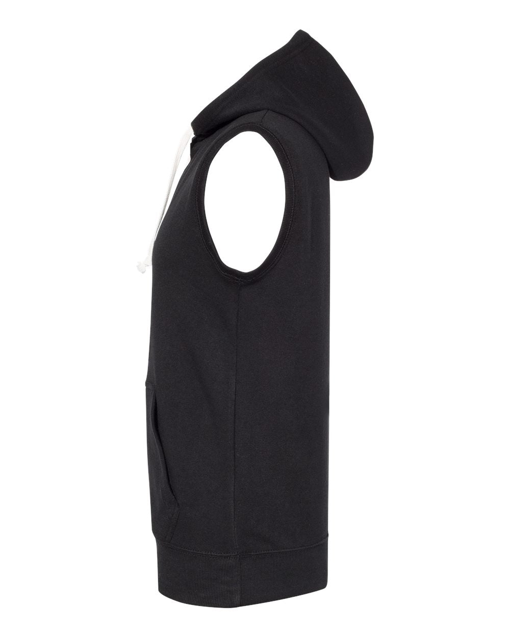Men's Triblend Sleeveless Hooded Sweatshirt - DirectSide - B11628003 - Solid Black