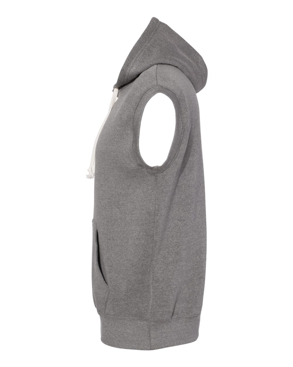 Men's Triblend Sleeveless Hooded Sweatshirt - DirectSide - B11628093 - Smoke Triblend