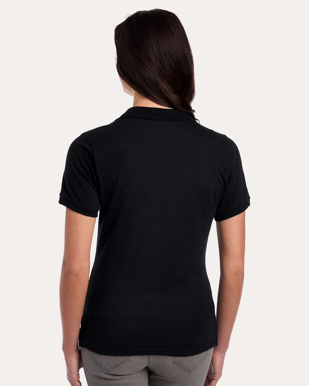 Women's Dri-Power® Polo - OnModelBack - B02435503 - Black