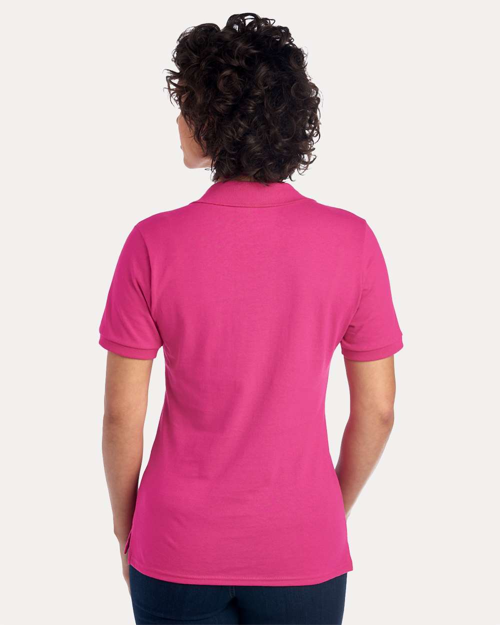 Women's Dri-Power® Polo - OnModelBack - B02435693 - Cyber Pink