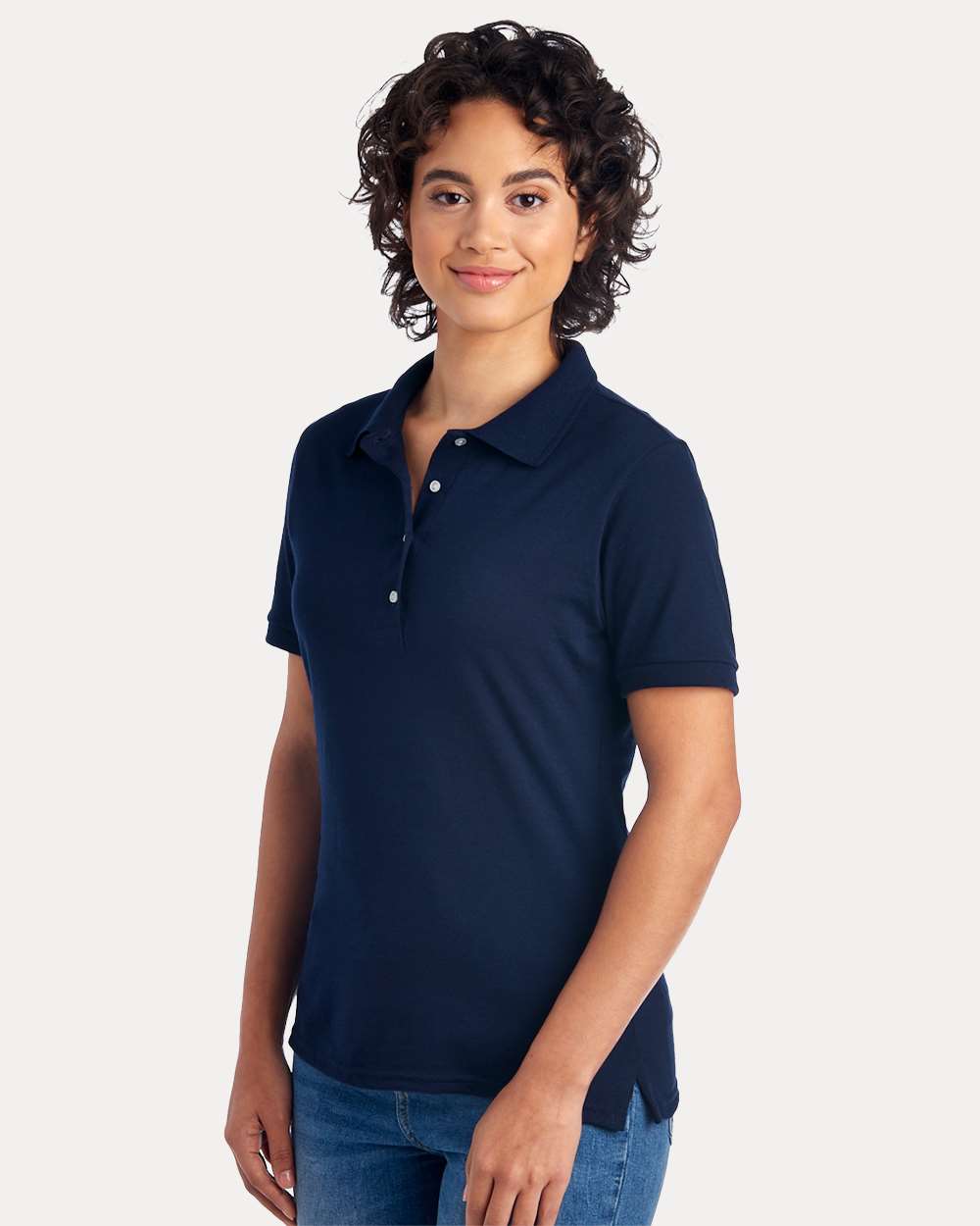 Women's Dri-Power® Polo - OnModelSide - B02435653 - J. Navy