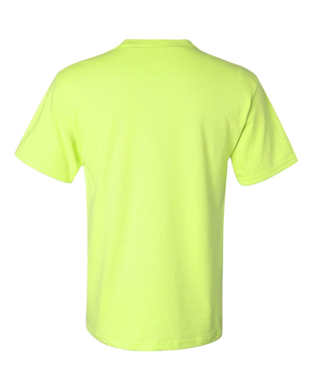 Unisex Dri-Power® 50/50 Pocket T-Shirt - Back - B07235163 - Safety Green