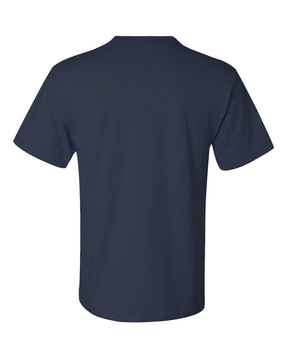 Unisex Dri-Power® 50/50 Pocket T-Shirt - Back - B07235653 - J. Navy