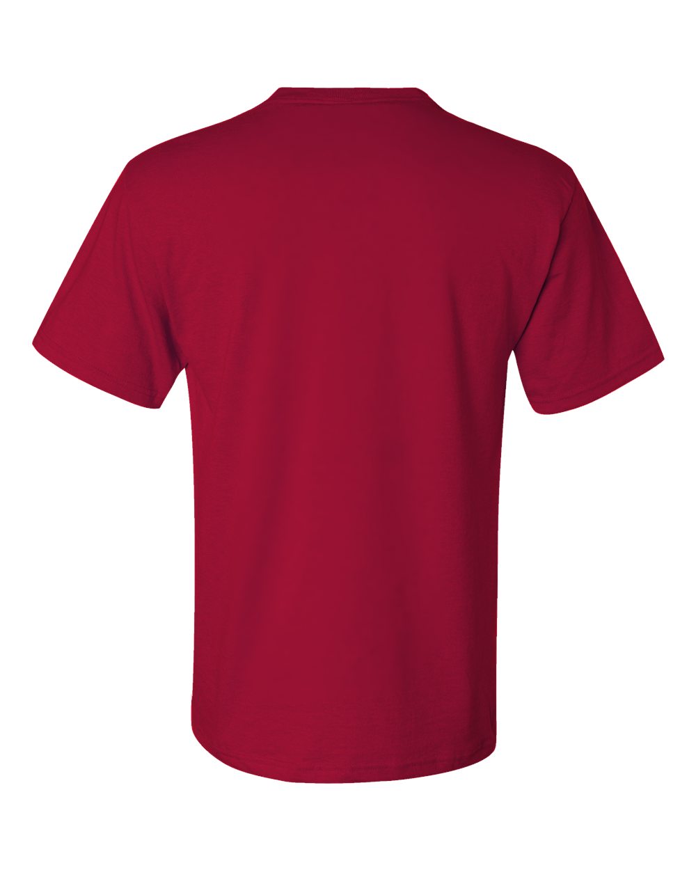 Unisex Dri-Power® 50/50 Pocket T-Shirt - Back - B07235703 - True Red