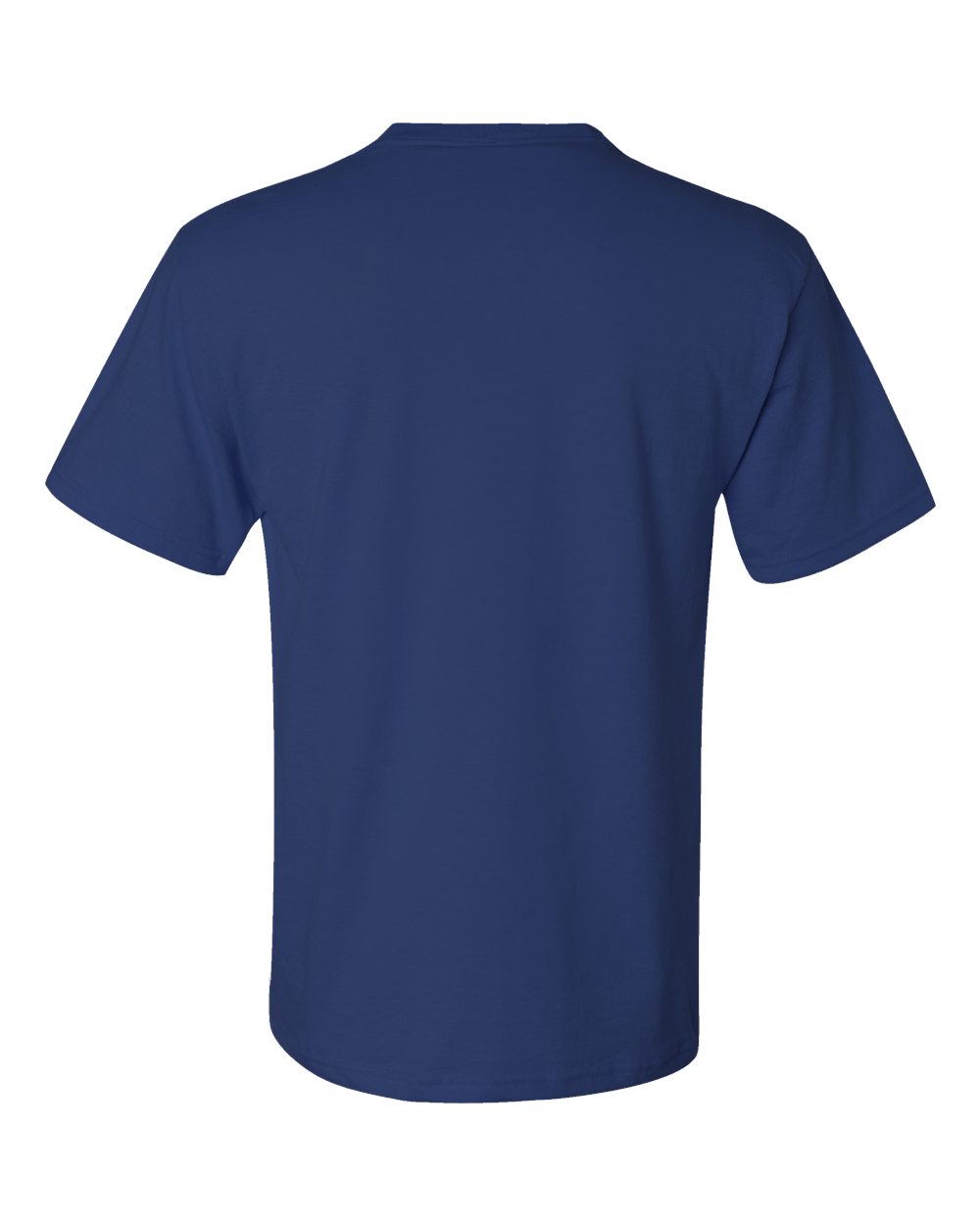 Unisex Dri-Power® 50/50 Pocket T-Shirt - Back - B07235753 - Royal
