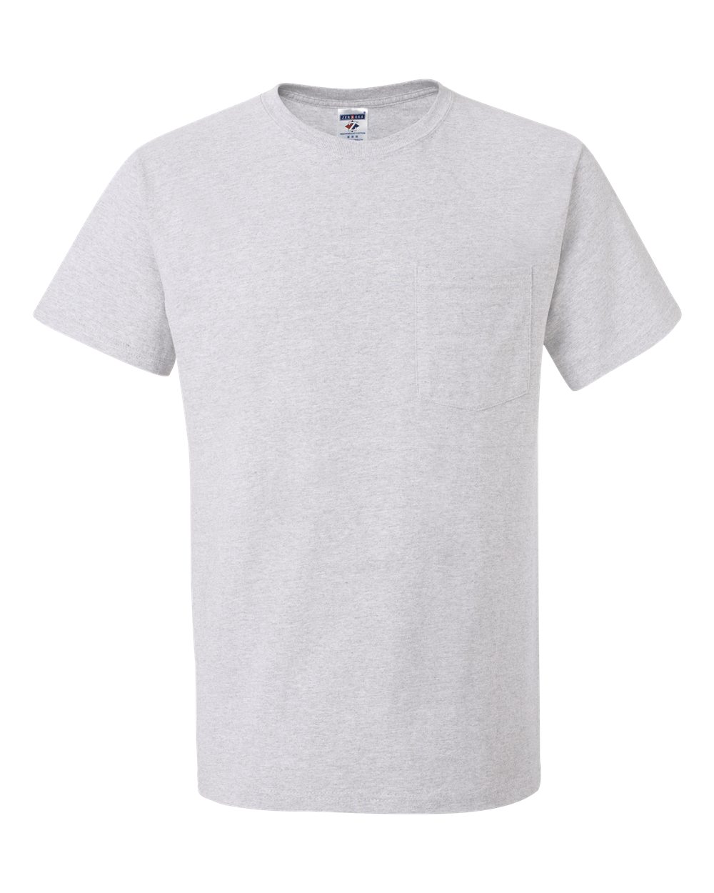 Unisex Dri-Power® 50/50 Pocket T-Shirt - Front - B07235023 - Ash