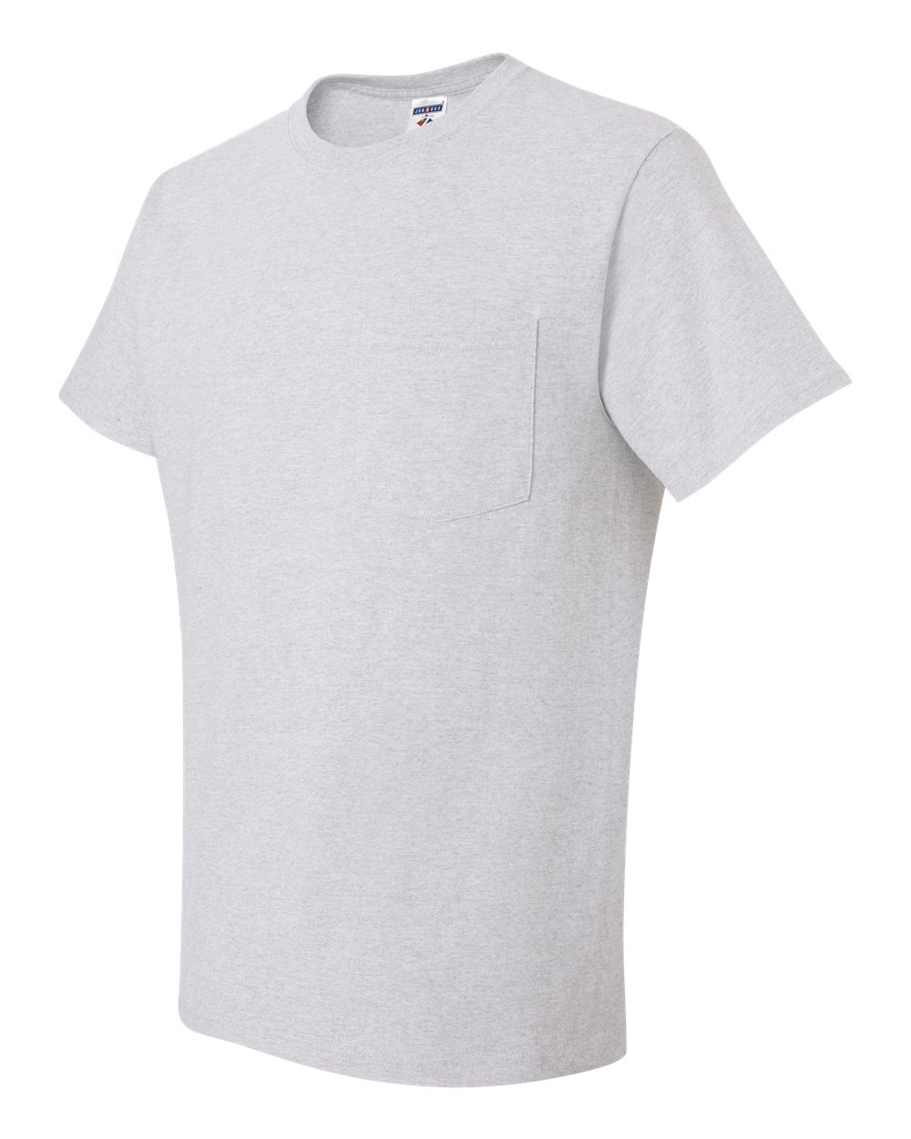 Unisex Dri-Power® 50/50 Pocket T-Shirt - Side - B07235023 - Ash