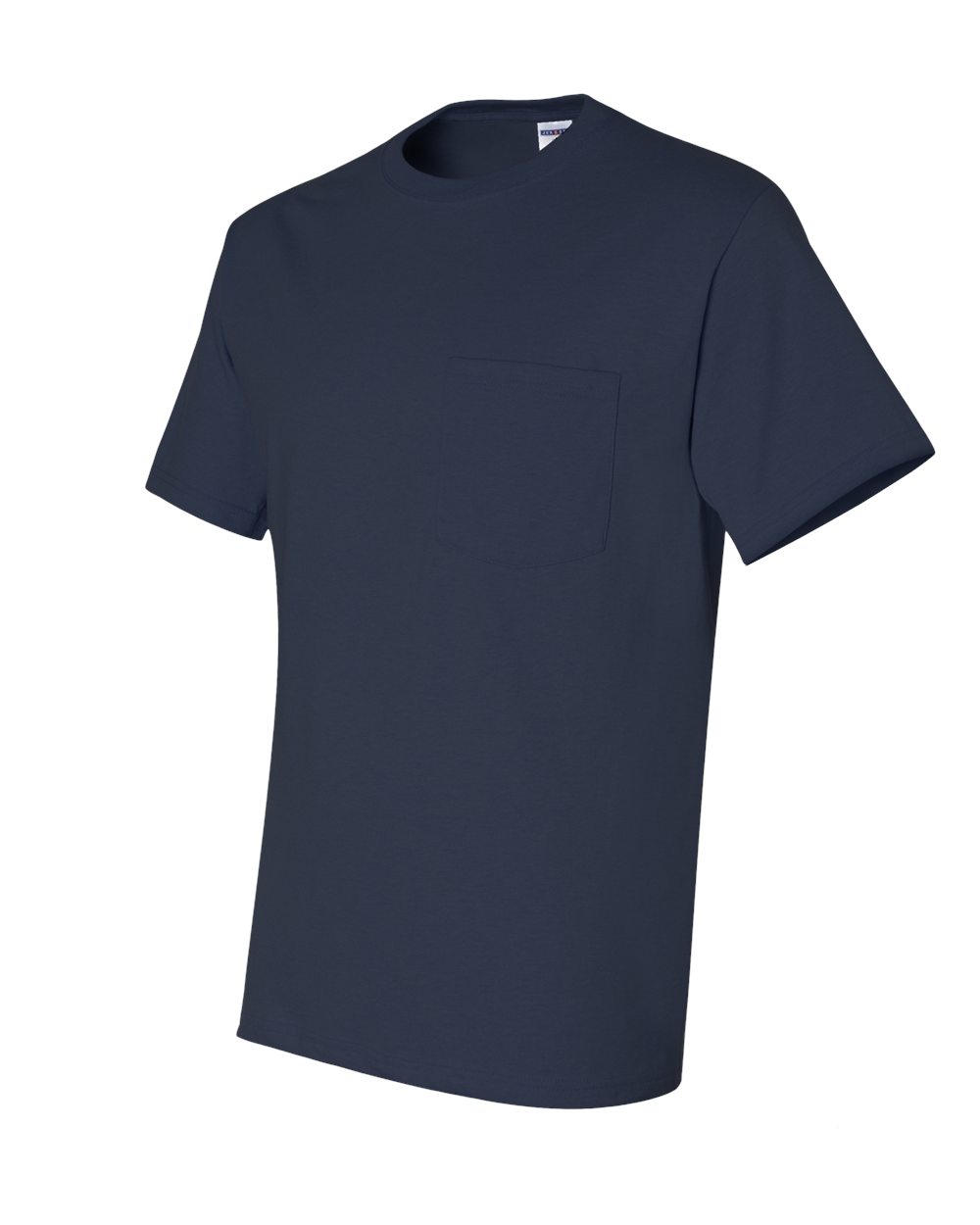 Unisex Dri-Power® 50/50 Pocket T-Shirt - Side - B07235653 - J. Navy
