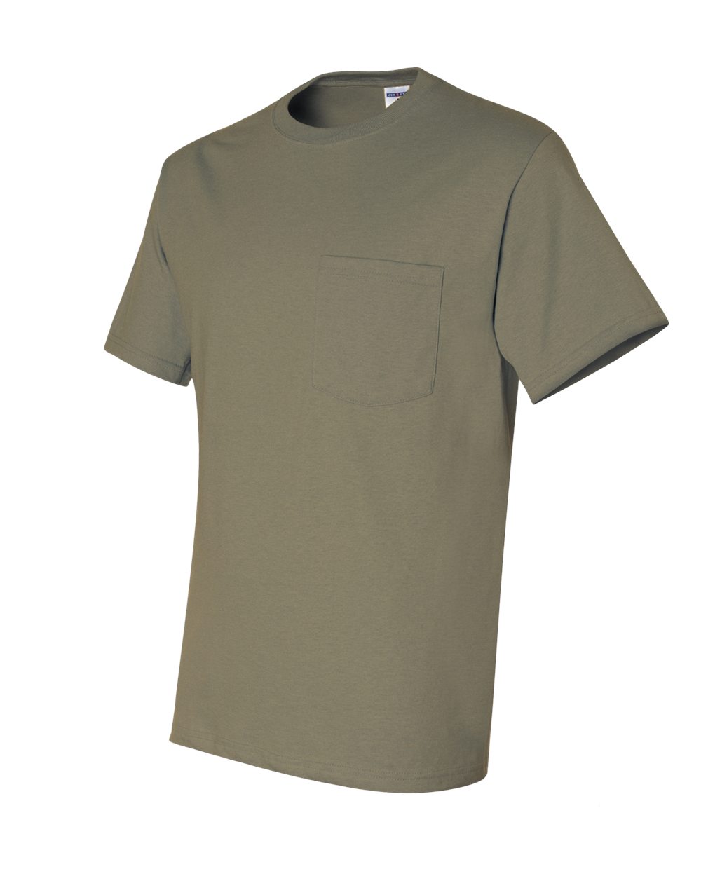 Unisex Dri-Power® 50/50 Pocket T-Shirt - Side - B07235773 - Khaki
