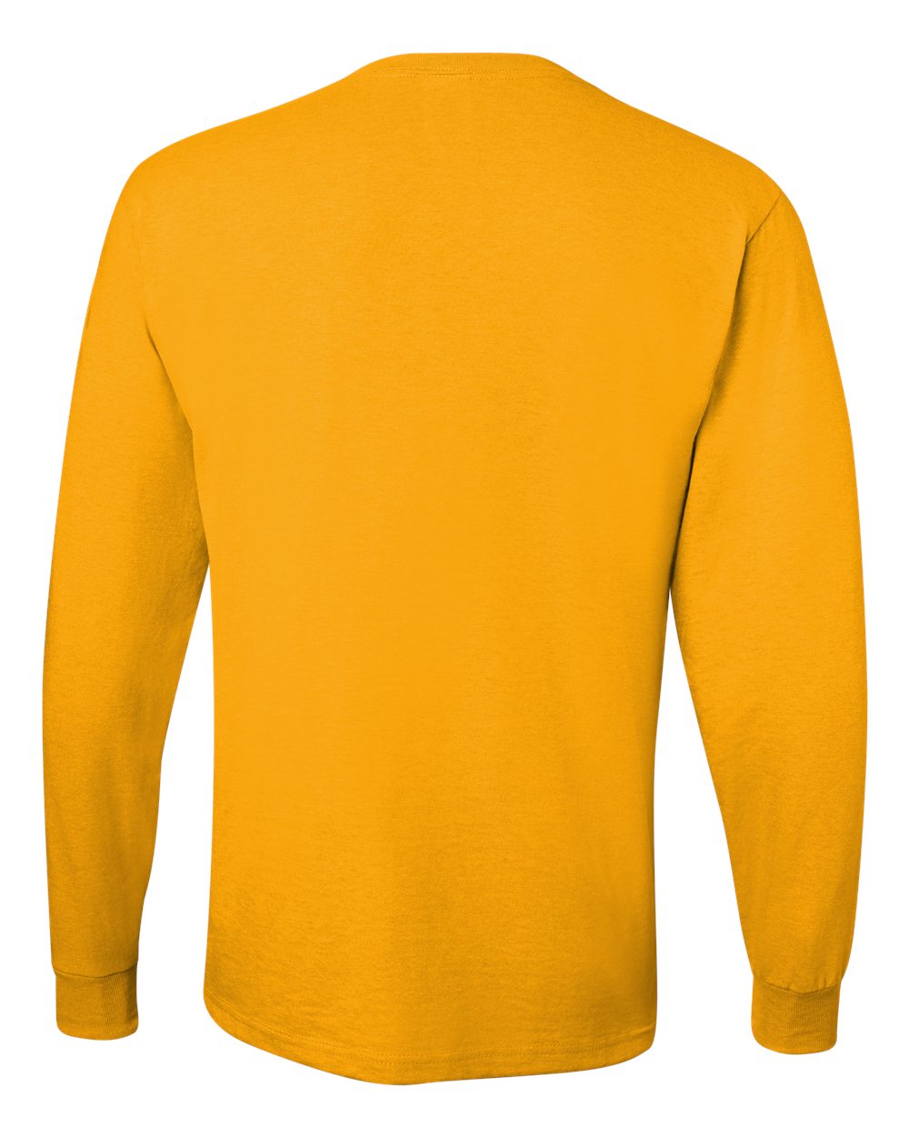 Men's Dri-Power® Long Sleeve 50/50 T-Shirt - Back - B07635123 - Gold