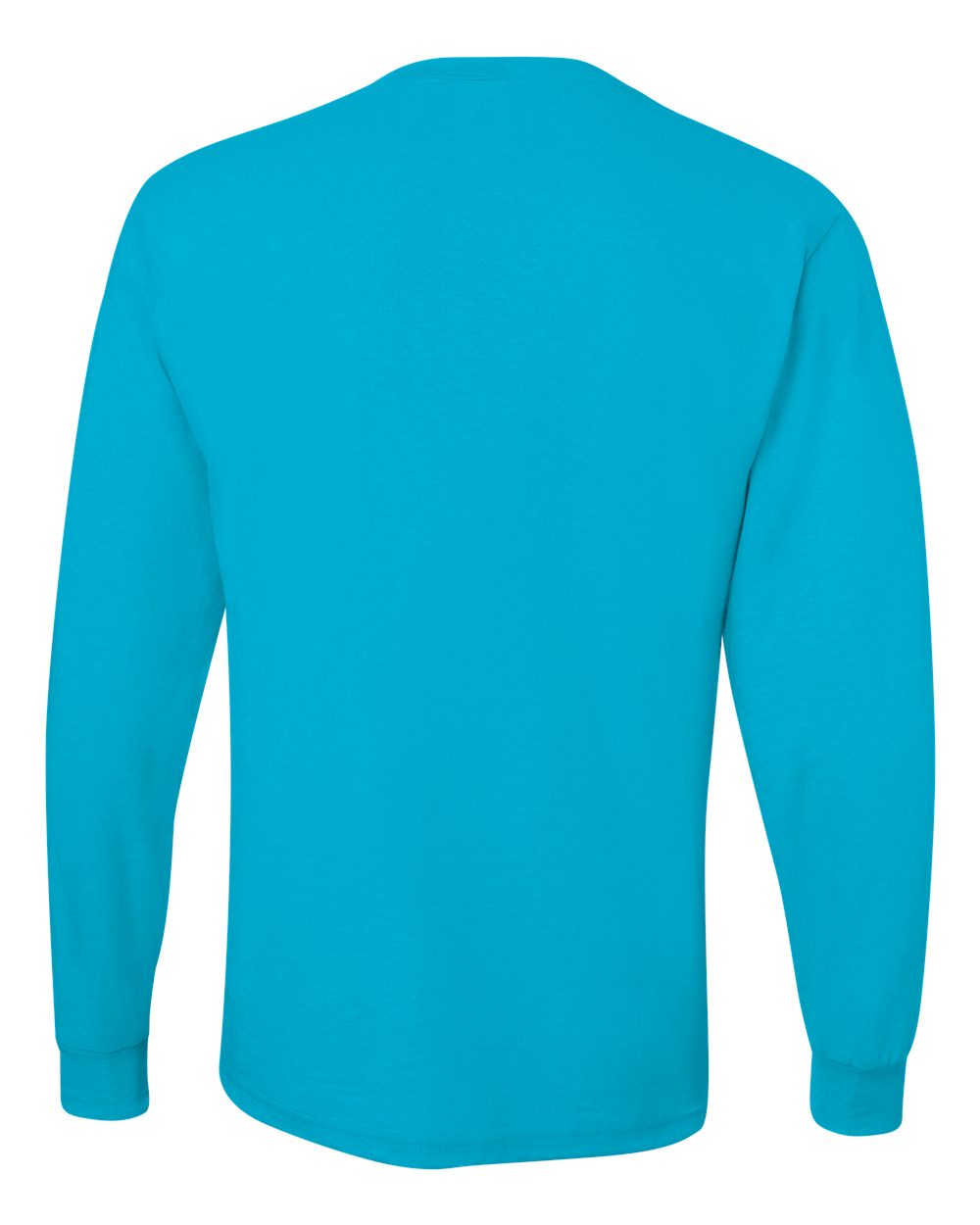Men's Dri-Power® Long Sleeve 50/50 T-Shirt - Back - B07635143 - California Blue