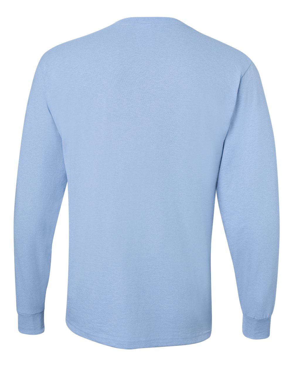 Men's Dri-Power® Long Sleeve 50/50 T-Shirt - Back - B07635253 - Light Blue