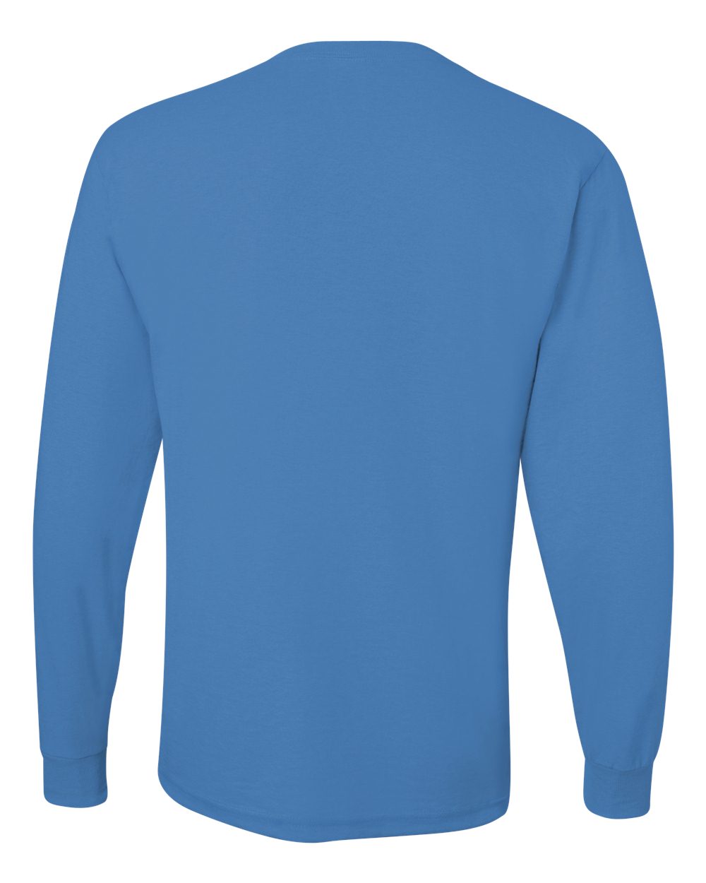 Men's Dri-Power® Long Sleeve 50/50 T-Shirt - Back - B07635263 - Columbia Blue