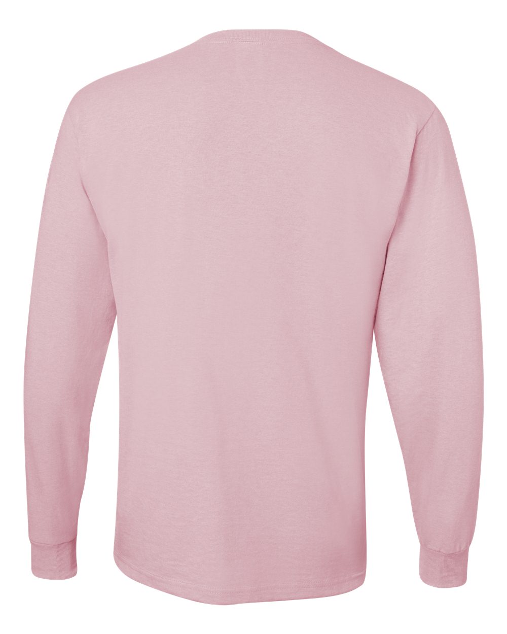 Men's Dri-Power® Long Sleeve 50/50 T-Shirt - Back - B07635303 - Classic Pink