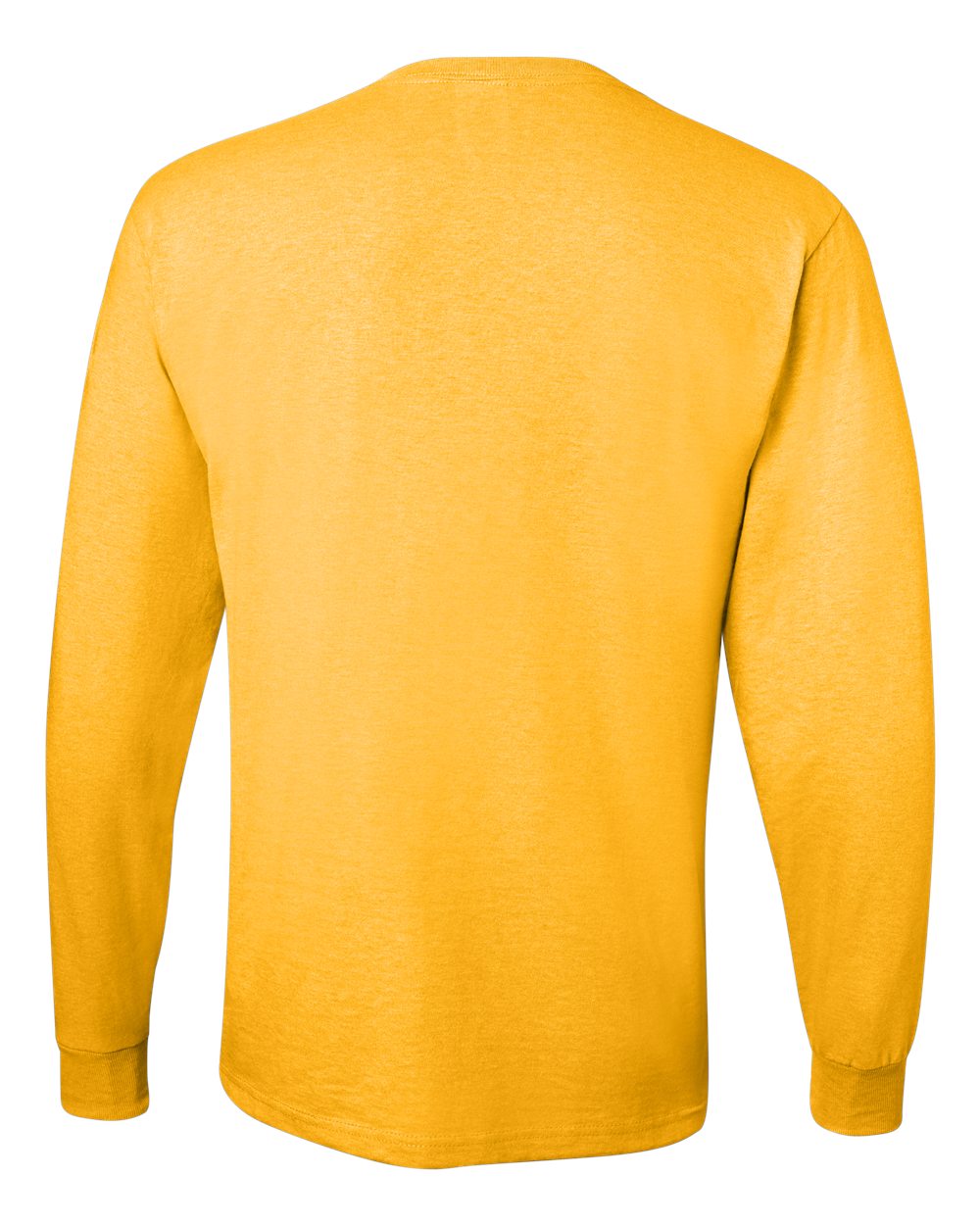 Men's Dri-Power® Long Sleeve 50/50 T-Shirt - Back - B07635403 - Island Yellow