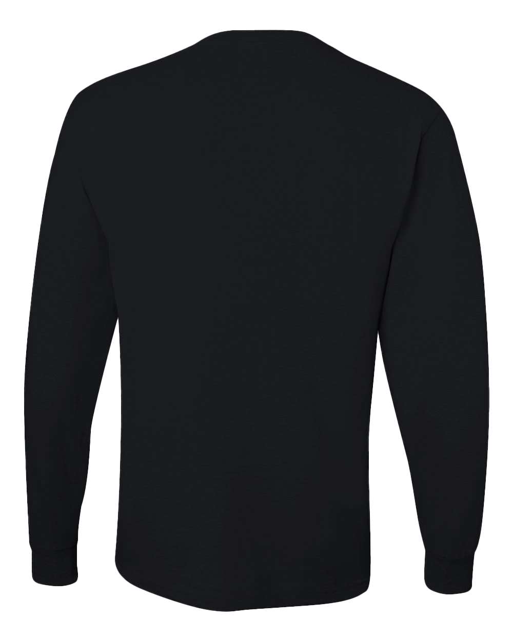 Men's Dri-Power® Long Sleeve 50/50 T-Shirt - Back - B07635503 - Black