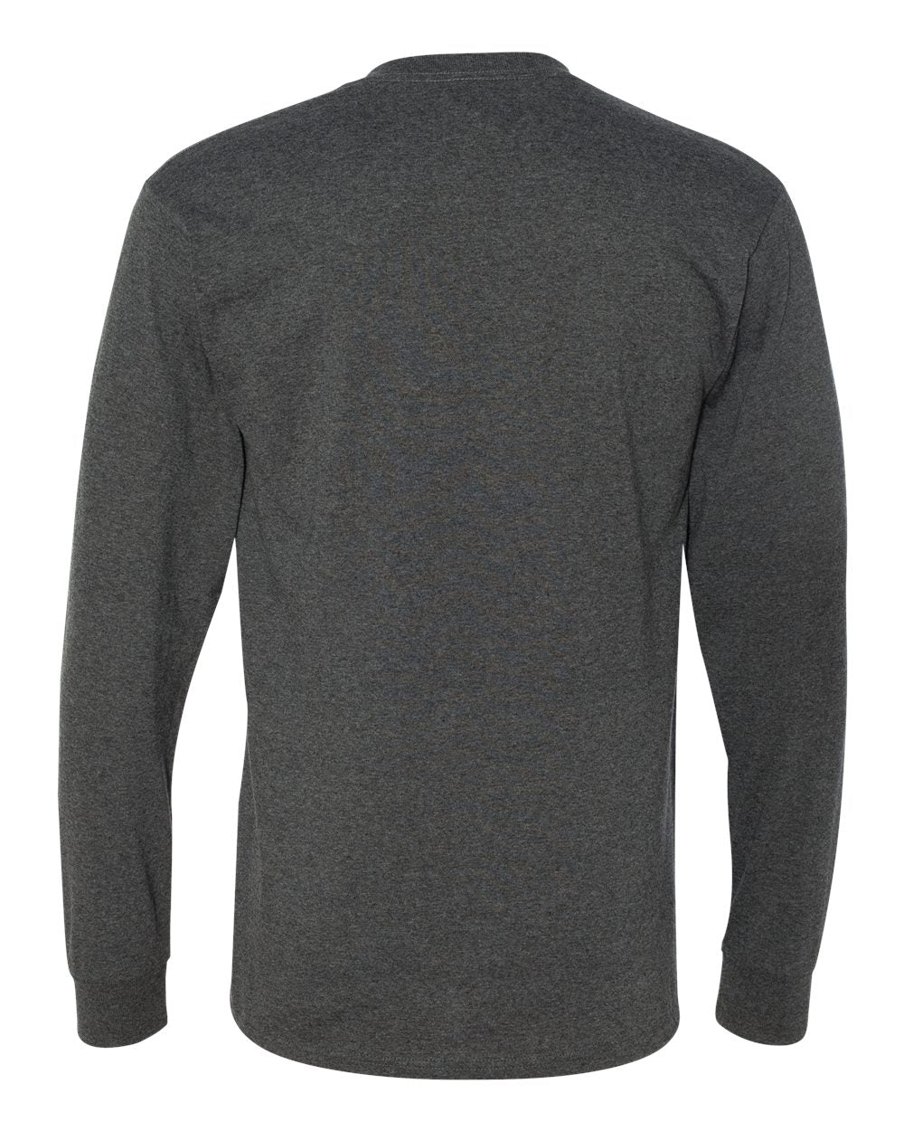 Men's Dri-Power® Long Sleeve 50/50 T-Shirt - Back - B07635513 - Black Heather