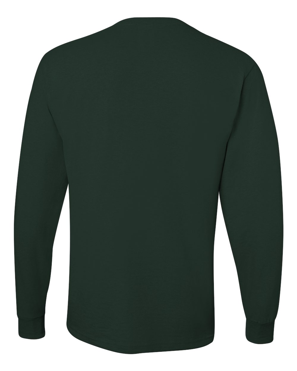 Men's Dri-Power® Long Sleeve 50/50 T-Shirt - Back - B07635543 - Forest Green