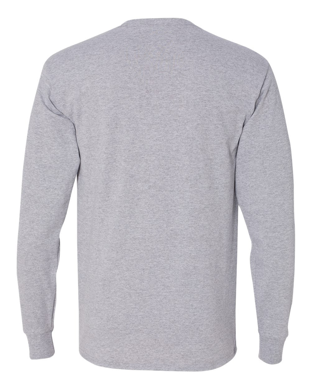Men's Dri-Power® Long Sleeve 50/50 T-Shirt - Back - B07635593 - Athletic Heather