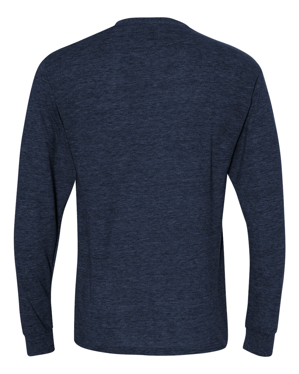 Men's Dri-Power® Long Sleeve 50/50 T-Shirt - Back - B07635643 - Vintage Heather Navy