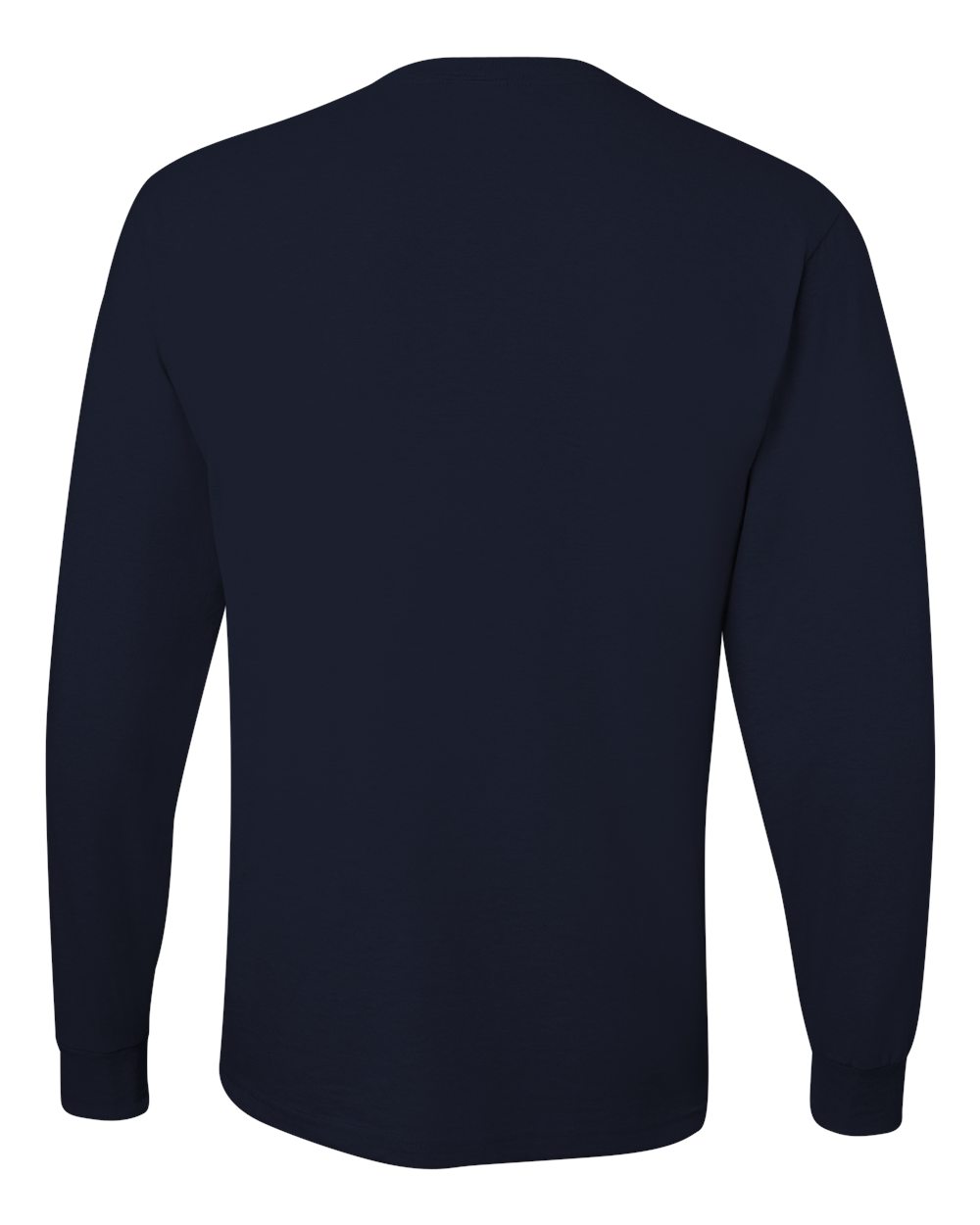 Men's Dri-Power® Long Sleeve 50/50 T-Shirt - Back - B07635653 - J. Navy