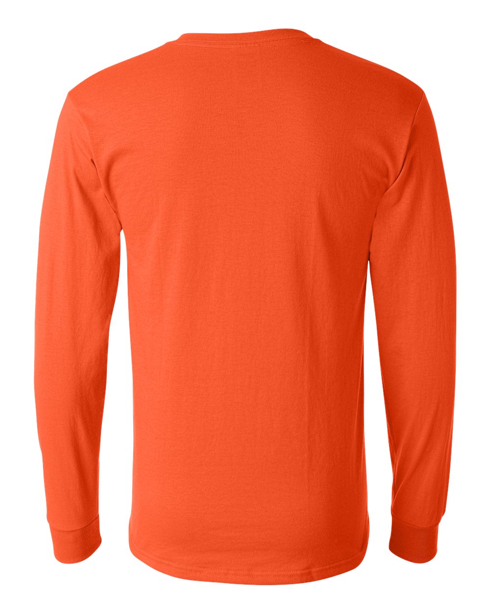 Men's Dri-Power® Long Sleeve 50/50 T-Shirt - Back - B07635663 - Burnt Orange