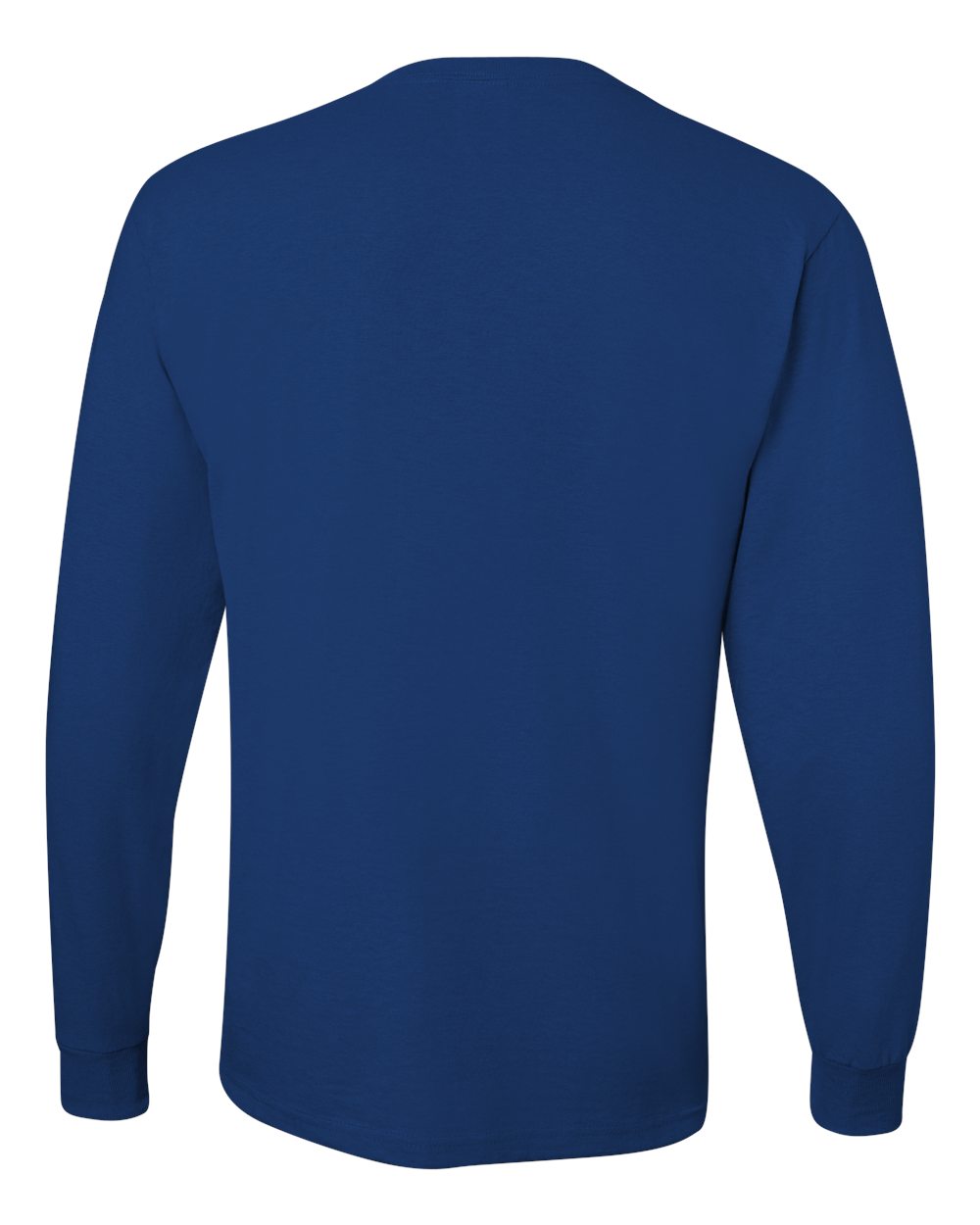 Men's Dri-Power® Long Sleeve 50/50 T-Shirt - Back - B07635753 - Royal