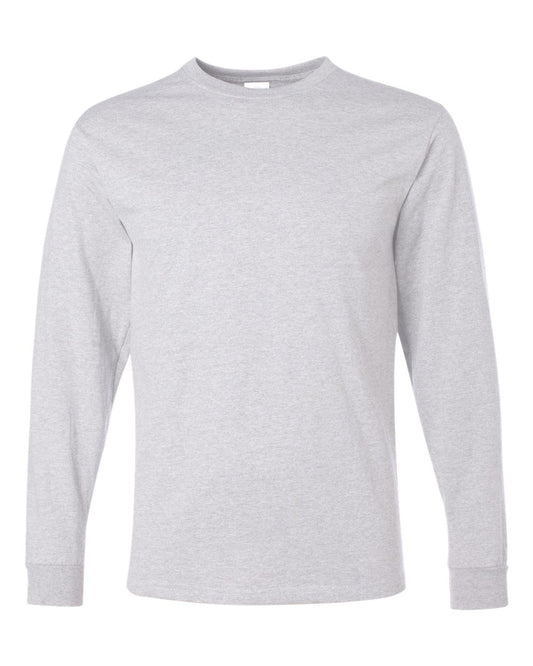 Men's Dri-Power® Long Sleeve 50/50 T-Shirt - Front - B07635023 - Ash