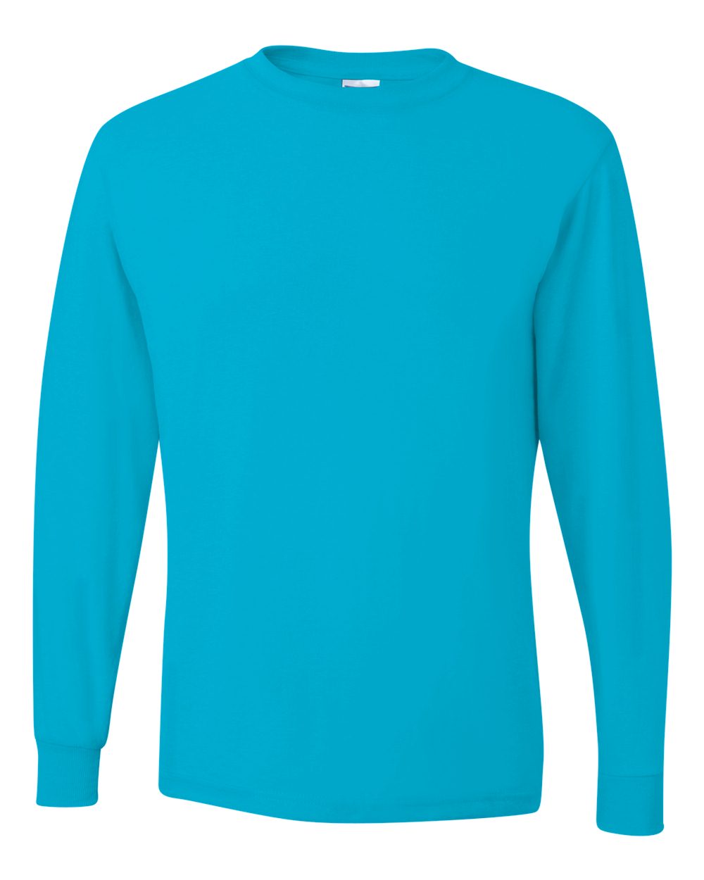 Men's Dri-Power® Long Sleeve 50/50 T-Shirt - Front - B07635143 - California Blue