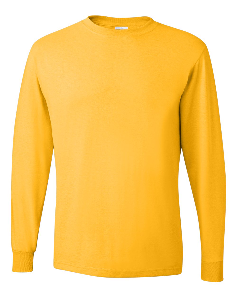 Men's Dri-Power® Long Sleeve 50/50 T-Shirt - Front - B07635403 - Island Yellow